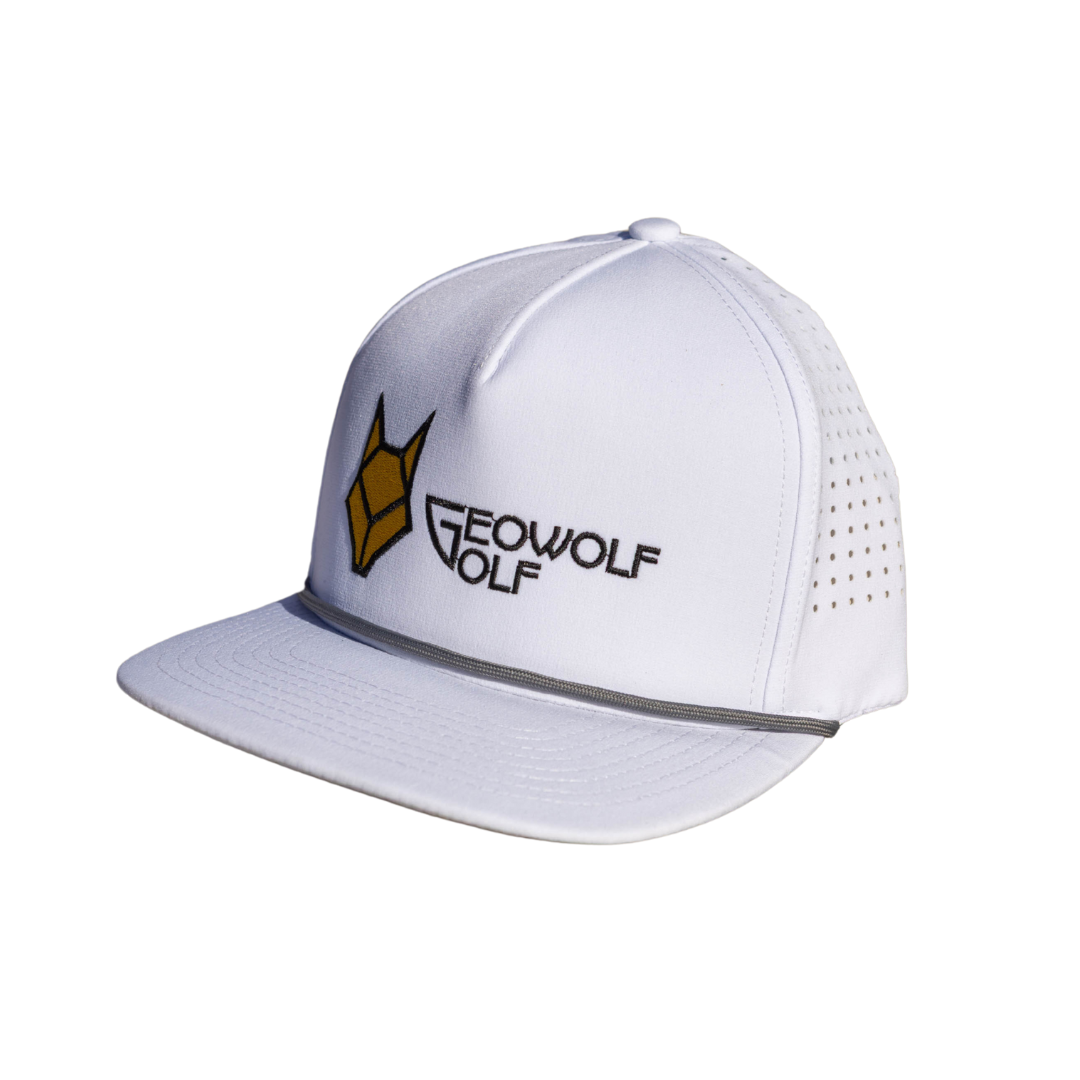 Geowolf Golf Cap White 3 Quarter Shot